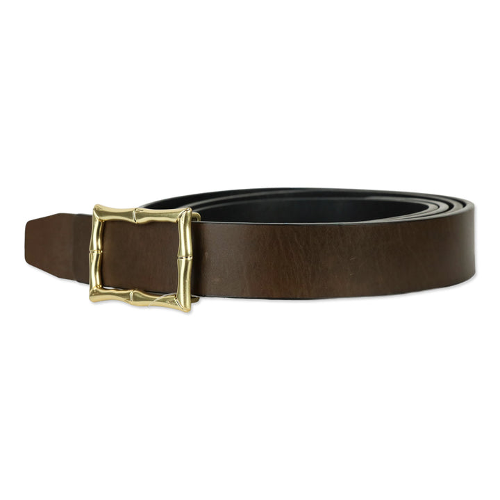 J McLaughlin Black/Cork Lina Reversible Leather Belt