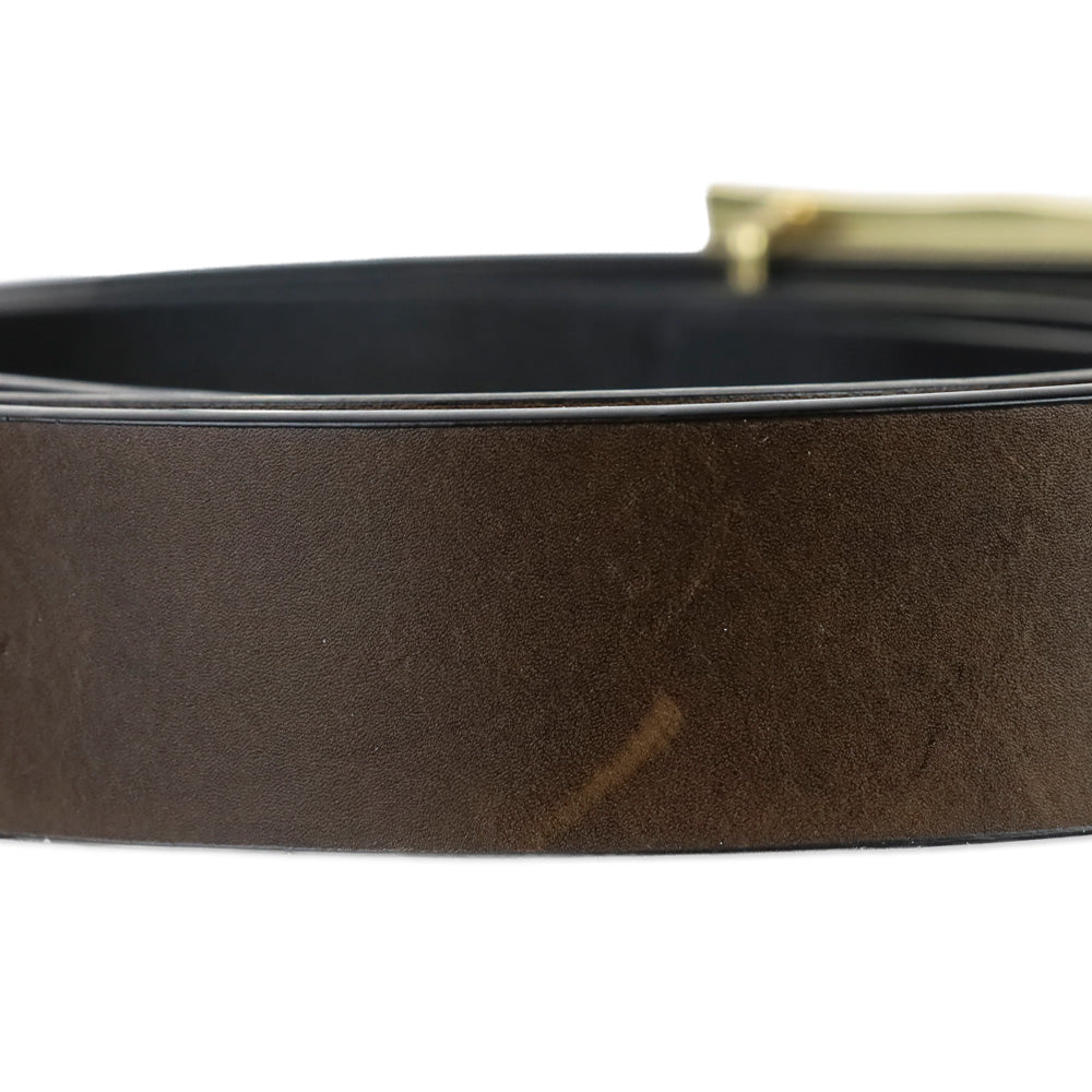 J McLaughlin Black/Cork Lina Reversible Leather Belt