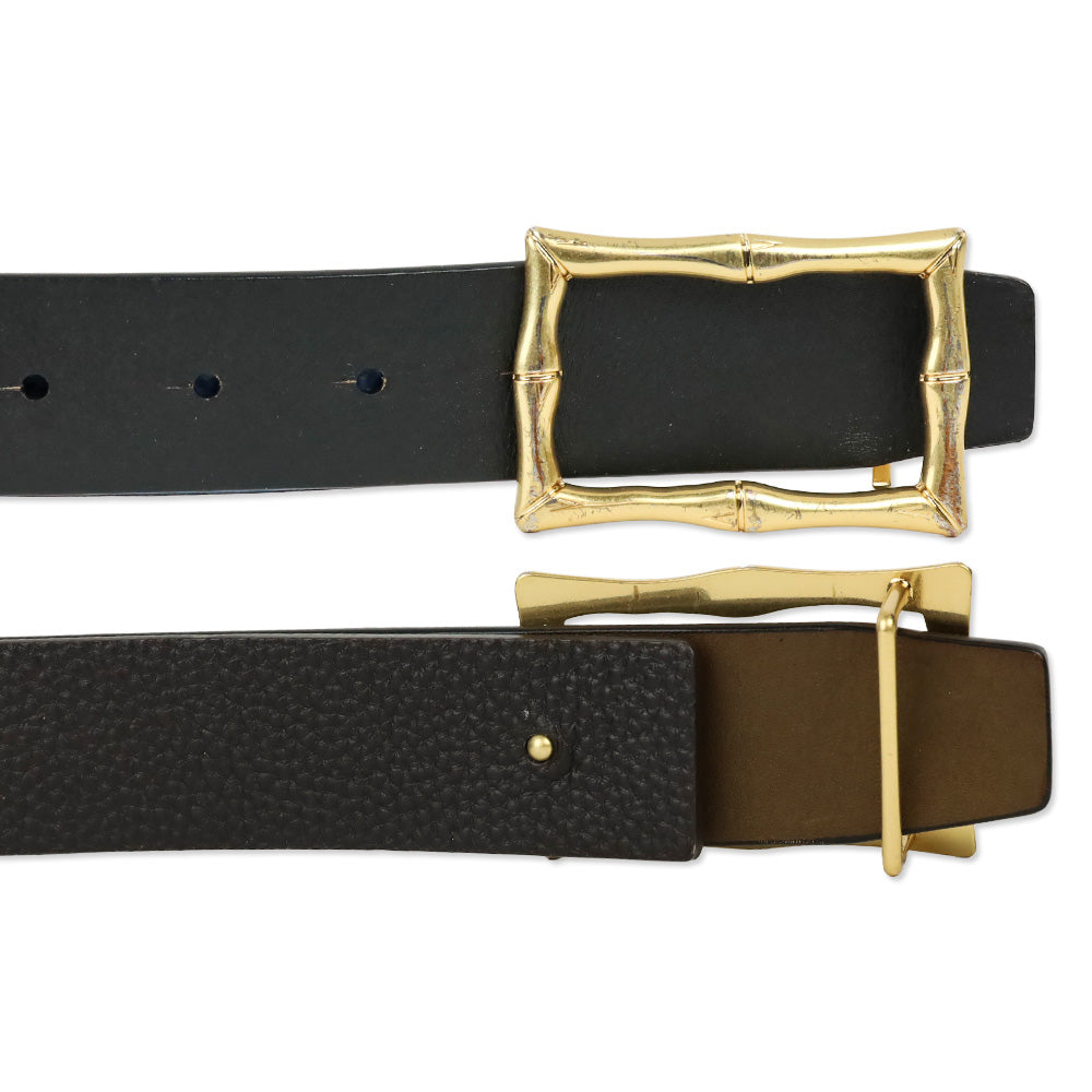 J McLaughlin Blue/Brown/Black Lina Reversible Leather Belt