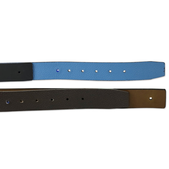 J McLaughlin Blue/Brown/Black Lina Reversible Leather Belt