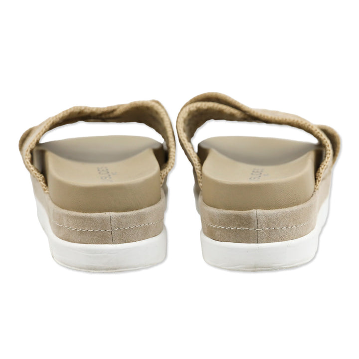 J/Slides Boo Suede Whipstitched Platform Slide Sandal