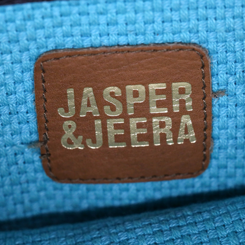 Jasper & Jeera Cream Multicolor Pattern Beaded Crossbody Bag