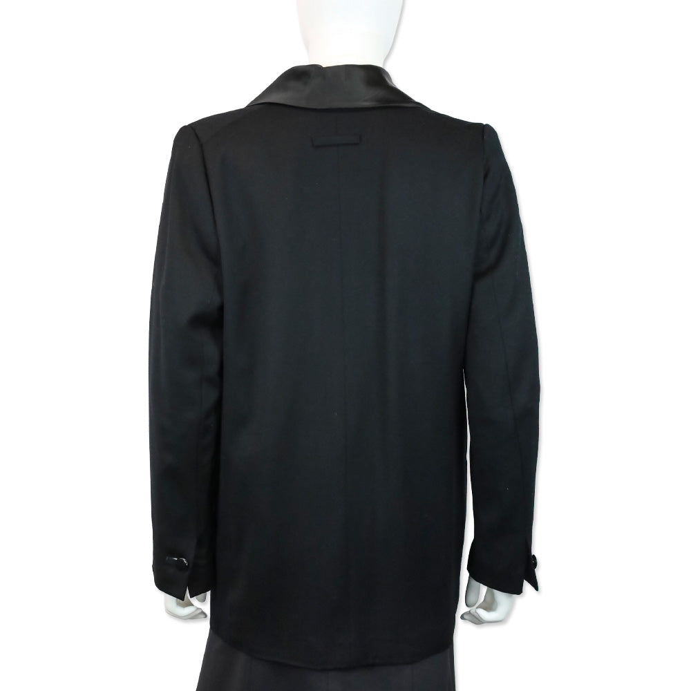 Jean Paul Gaultier Black Shawl Collar Double-Breasted Blazer