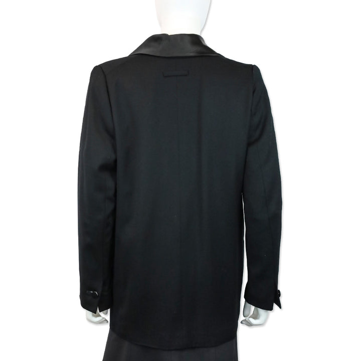 Jean Paul Gaultier Black Shawl Collar Double-Breasted Blazer