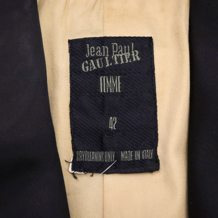 Jean Paul Gaultier Black Shawl Collar Double-Breasted Blazer