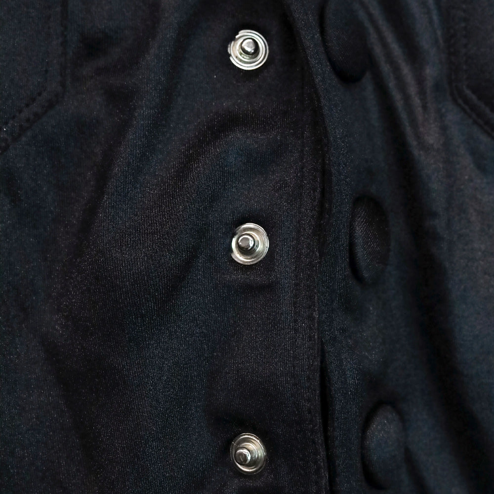 Jean Paul Gaultier Femme Black Satin Long Sleeve Button Up Jacket