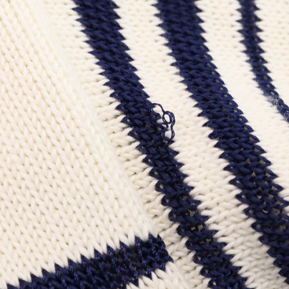 Jean Paul Gaultier Maille Femme White/Blue Striped Knit Cardigan