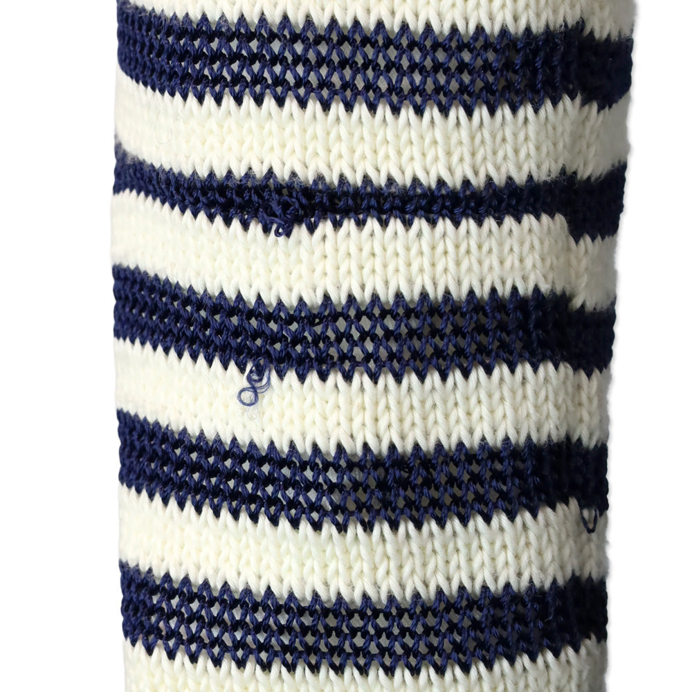 Jean Paul Gaultier Maille Femme White/Blue Striped Knit Cardigan