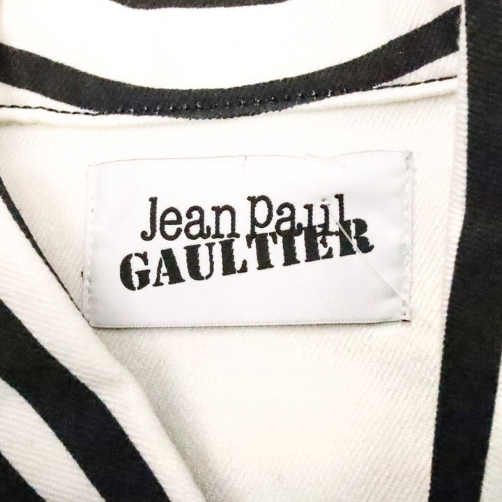 Jean Paul Gaultier White/Black Body Morphing Printed Denim Jacket