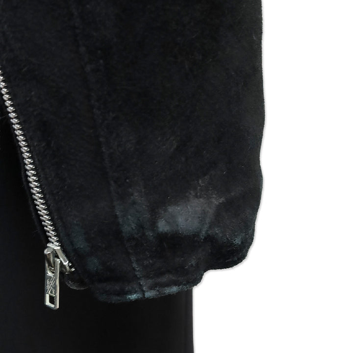 Jeff Hamilton Tattoo Til Death Do Us Part Black Suede Leather Motorcycle Jacket