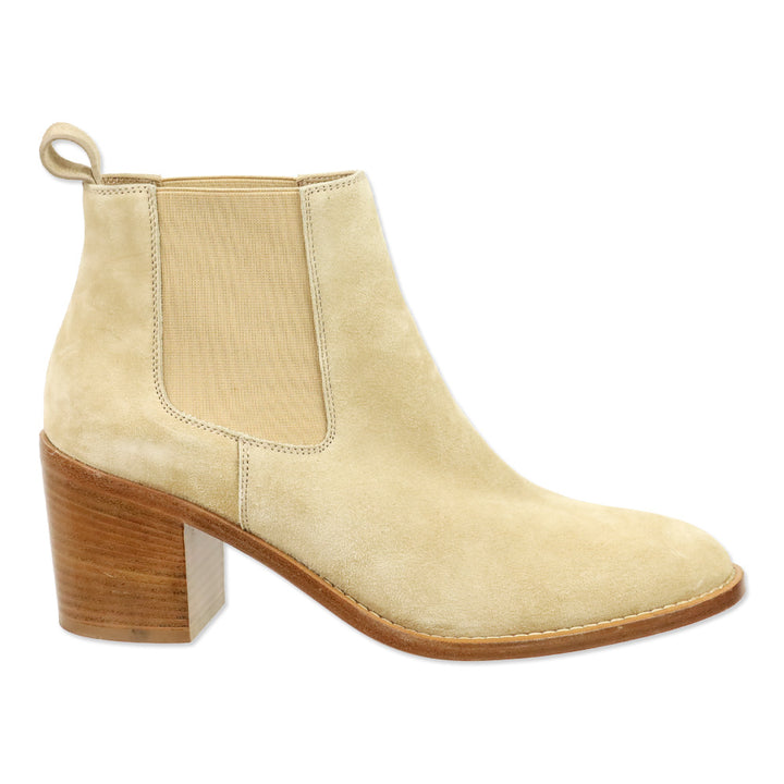 Jenni Kayne Beige Suede Heeled Chelsea Boot