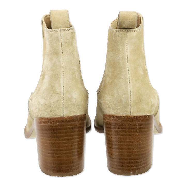 Jenni Kayne Beige Suede Heeled Chelsea Boot