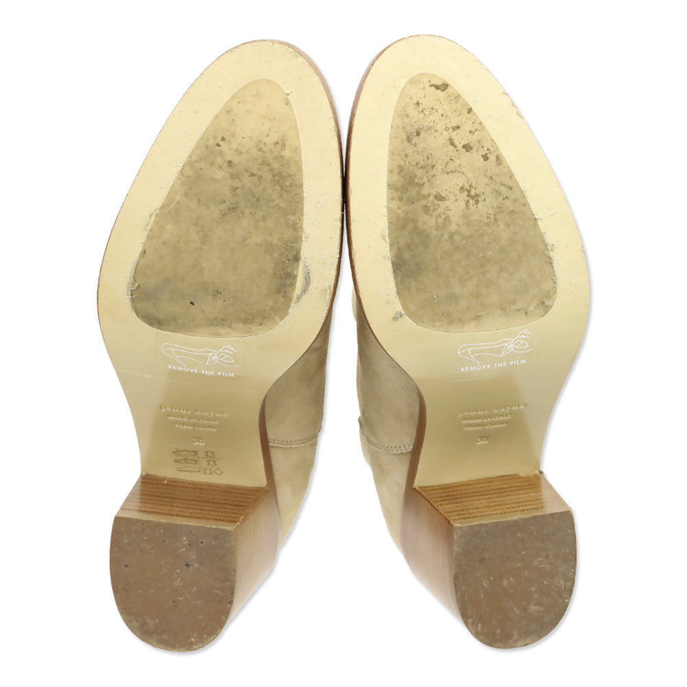 Jenni Kayne Beige Suede Heeled Chelsea Boot