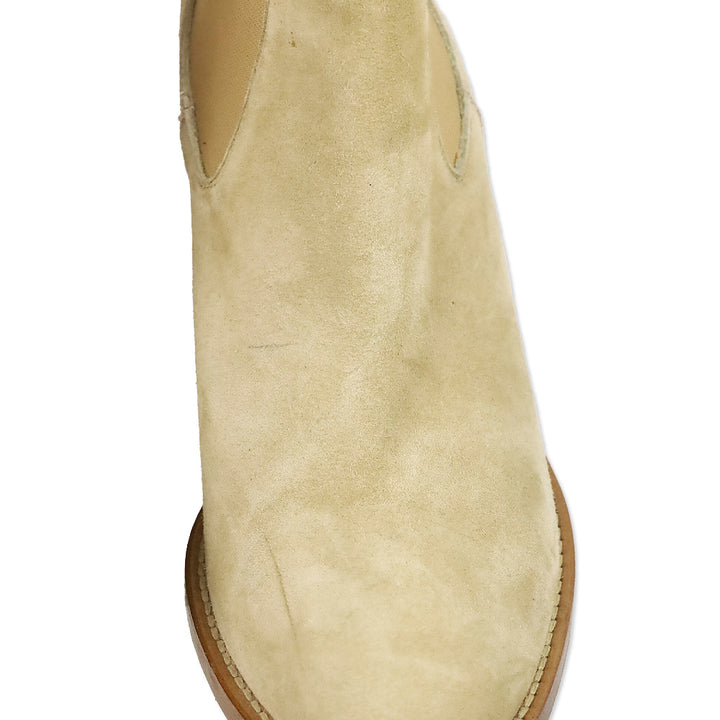Jenni Kayne Beige Suede Heeled Chelsea Boot