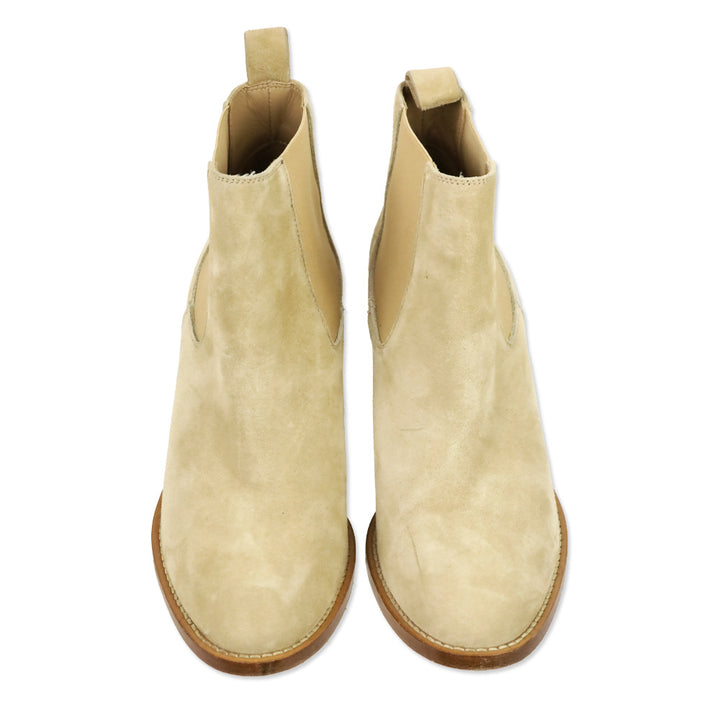 Jenni Kayne Beige Suede Heeled Chelsea Boot