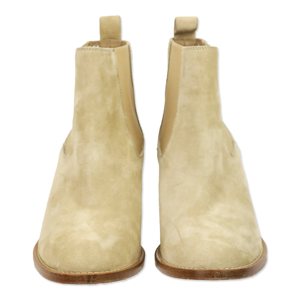 Jenni Kayne Beige Suede Heeled Chelsea Boot