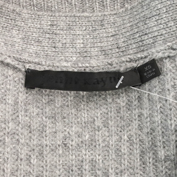 Jenni Kayne Heather Grey Ribbed Knit Cashmere Cocoon Cardigan