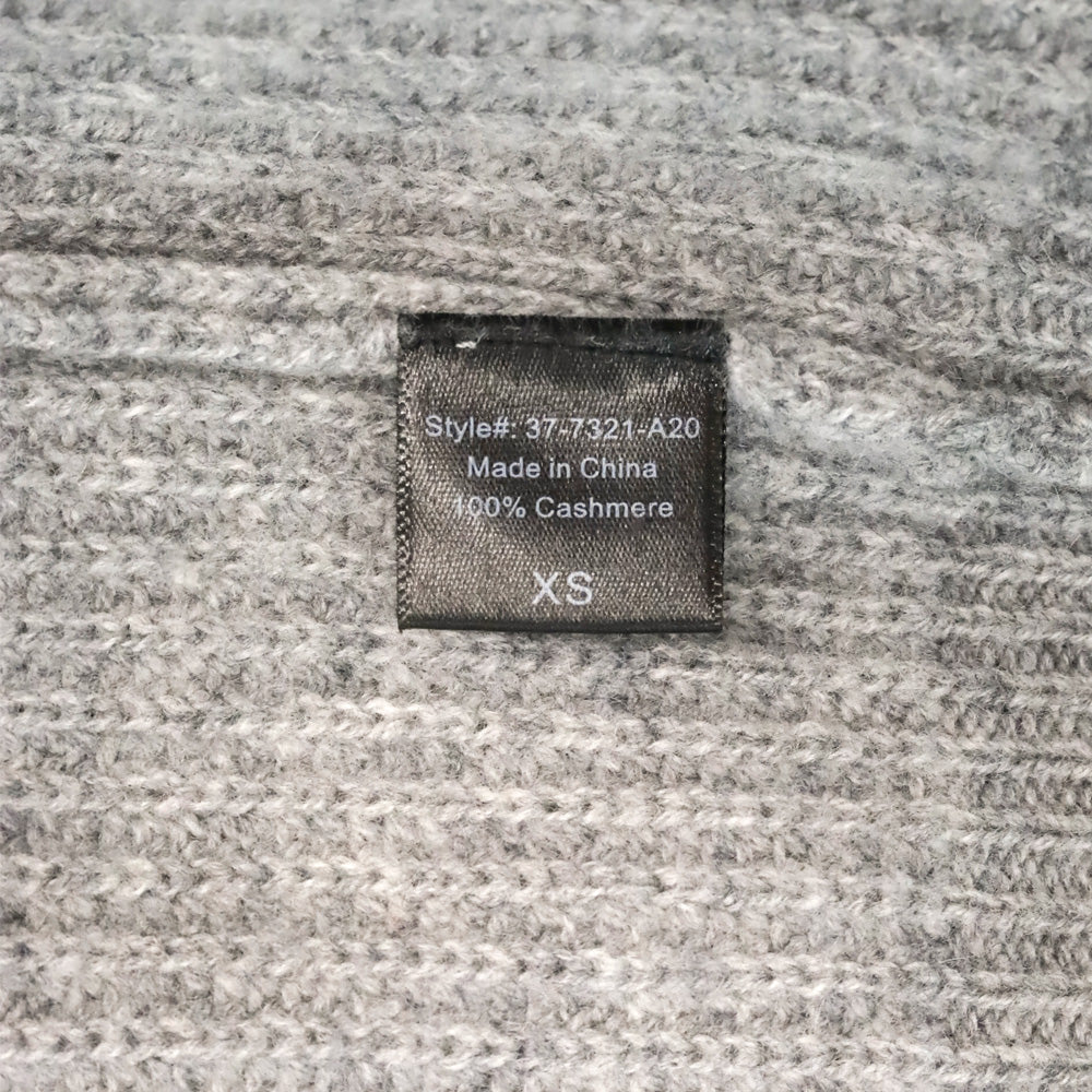 Jenni Kayne Heather Grey Ribbed Knit Cashmere Cocoon Cardigan