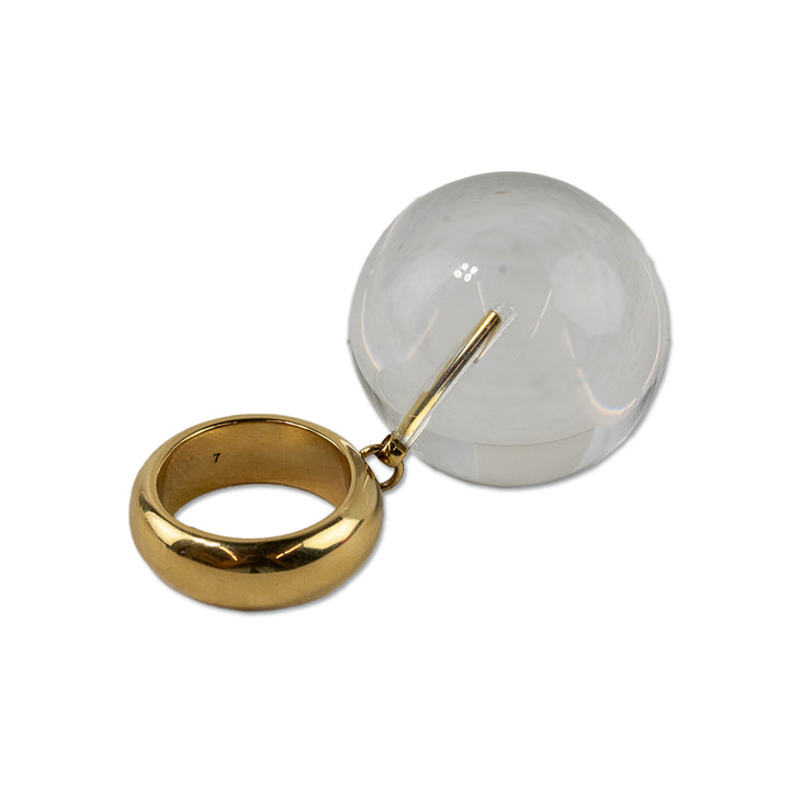 Jenny Bird Gold and Clear Lyra Mega Ring