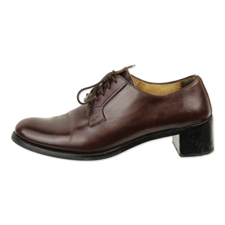 Jil Sander Burgundy Leather Derby Shoes