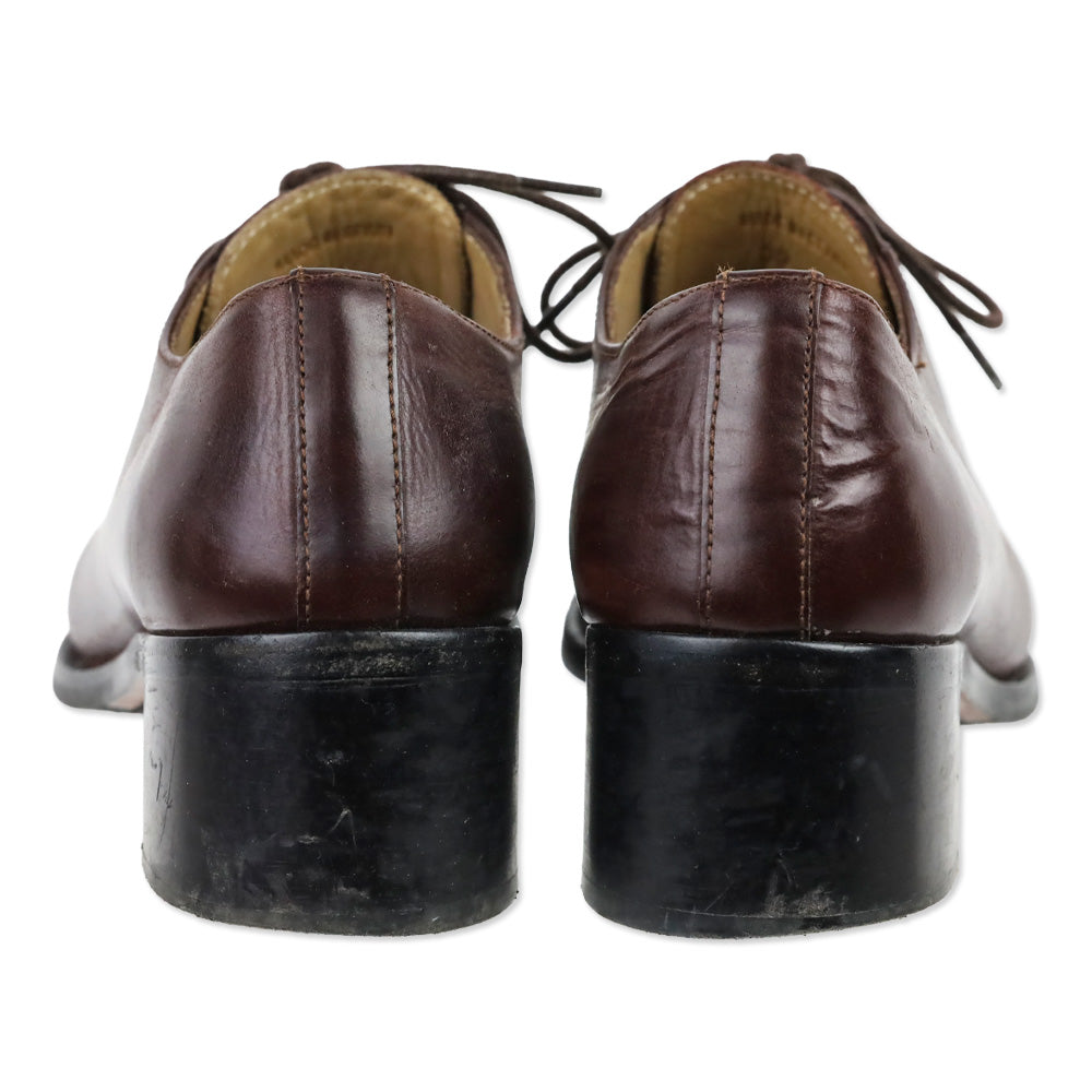 Jil Sander Burgundy Leather Derby Shoes