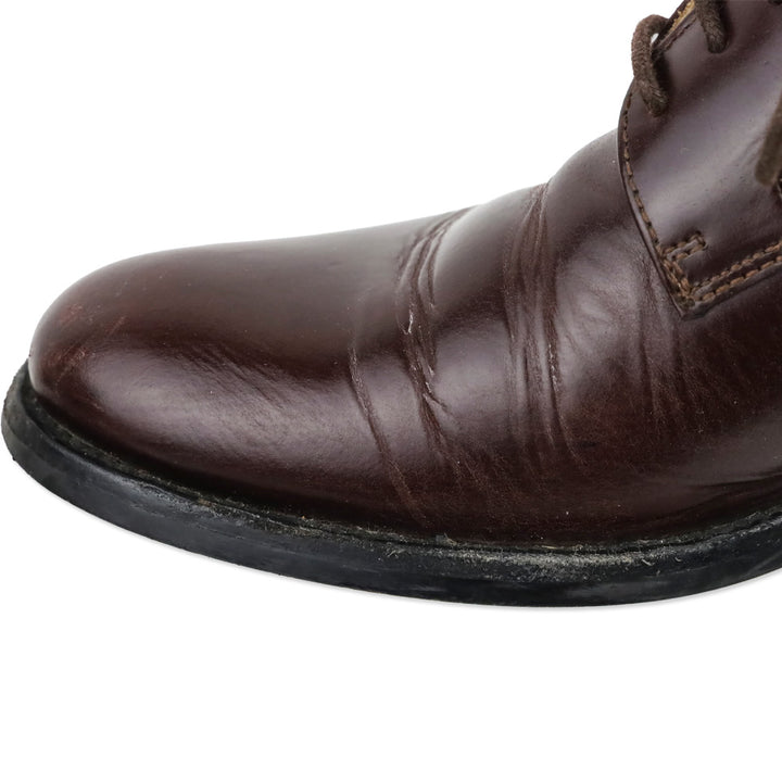 Jil Sander Burgundy Leather Derby Shoes