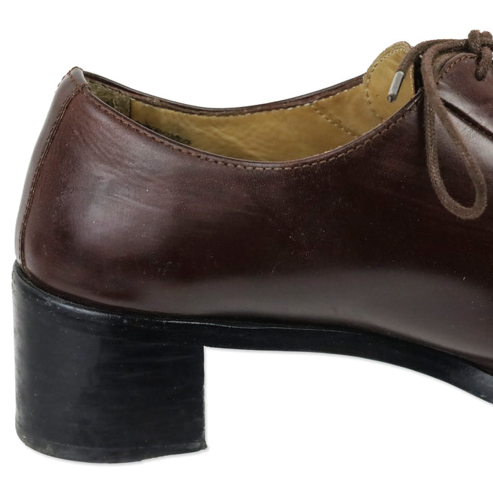 Jil Sander Burgundy Leather Derby Shoes