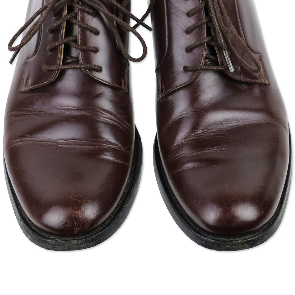Jil Sander Burgundy Leather Derby Shoes