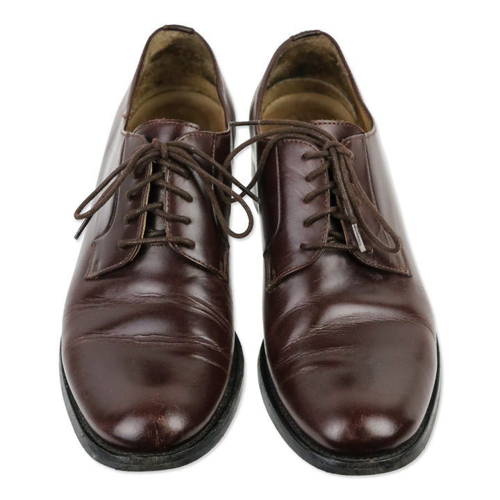 Jil Sander Burgundy Leather Derby Shoes
