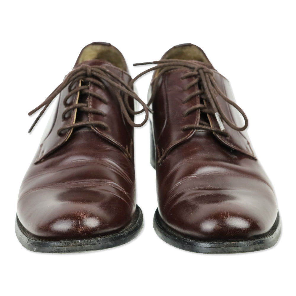 Jil Sander Burgundy Leather Derby Shoes