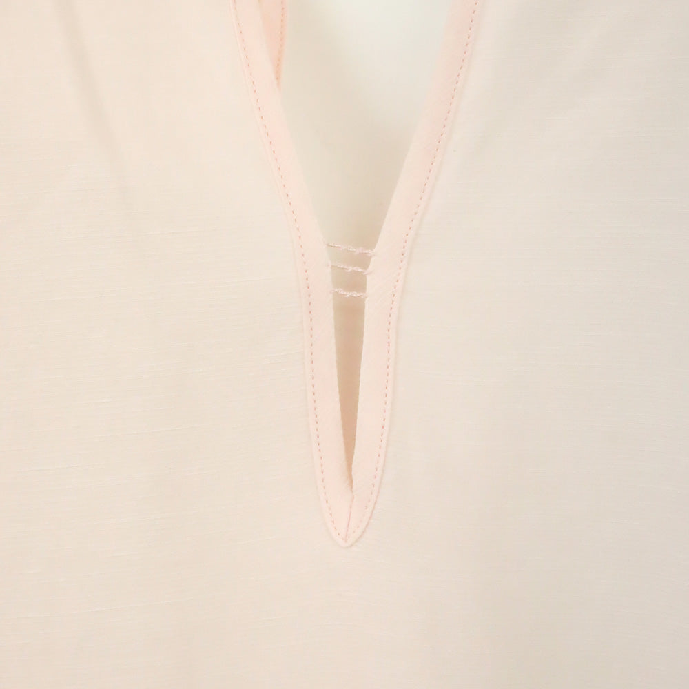 Jil Sander Light Pink Sheer Keyhole Midi Shift Dress