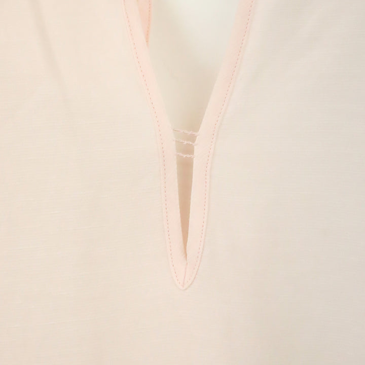 Jil Sander Light Pink Sheer Keyhole Midi Shift Dress