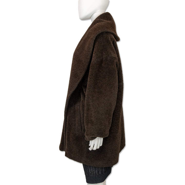 Jill Sander Oversized Brown Shearling Coat