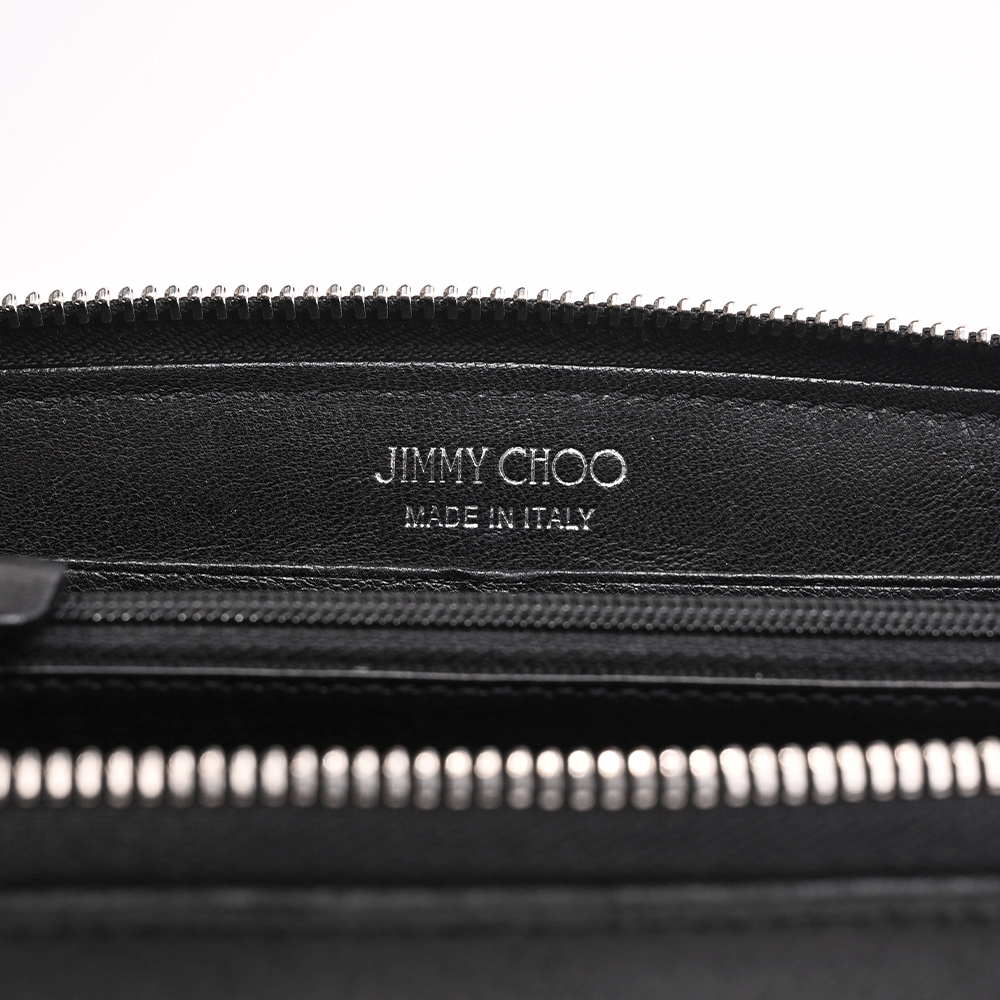 Jimmy Choo Black Leather Star Studded Wallet