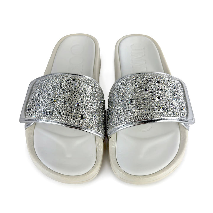 Jimmy Choo Fitz Crystal Slide Sandals