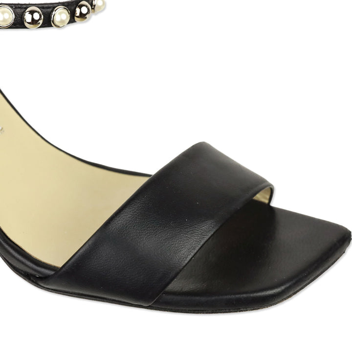 Jimmy Choo Aadra 85 Nappa Leather Pearl Studded Sandals