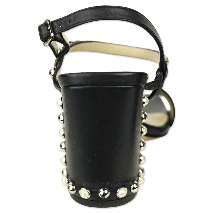Jimmy Choo Aadra 85 Nappa Leather Pearl Studded Sandals