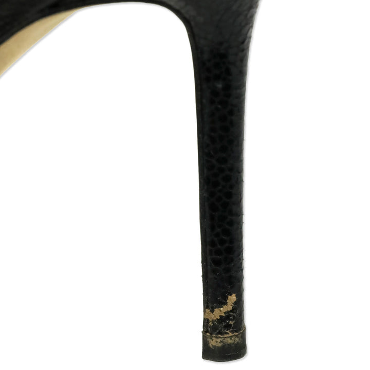 Jimmy Choo Black Glitter Fabric Nova Pump