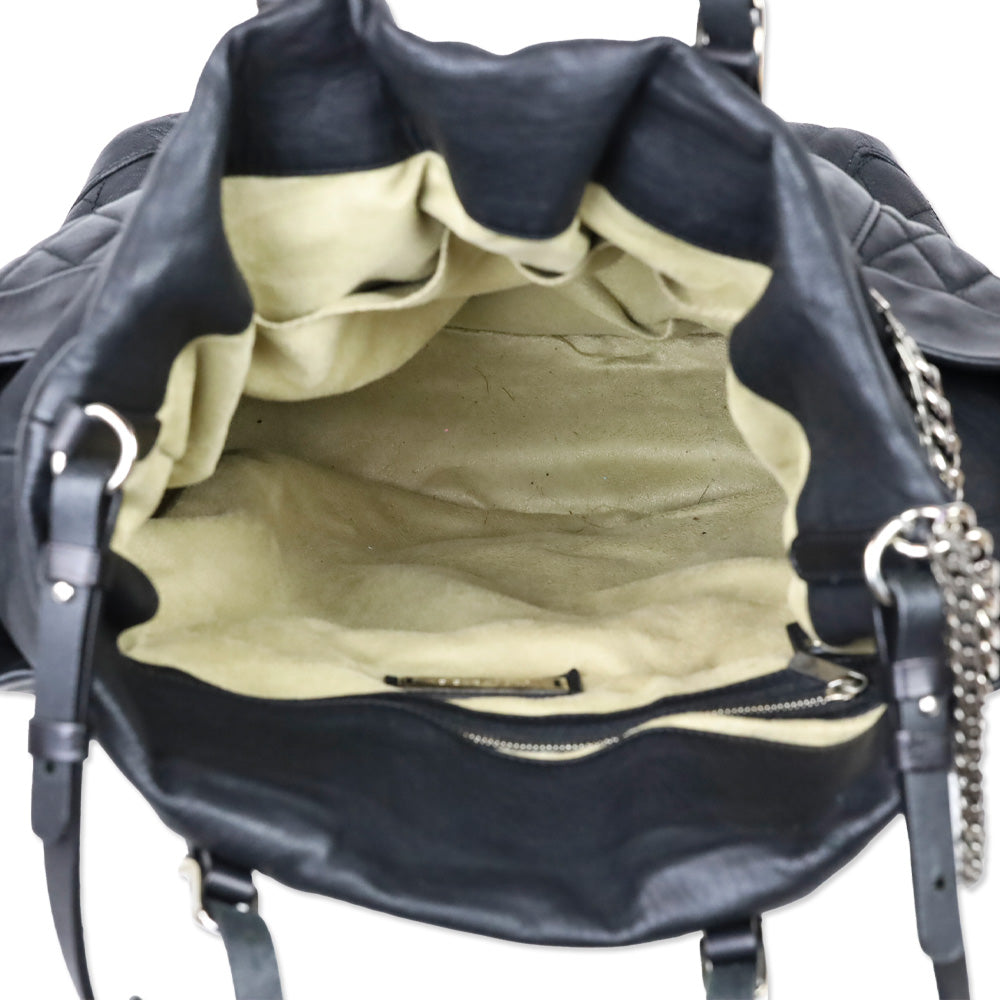 Jimmy Choo Black Leather Blare Tote Bag