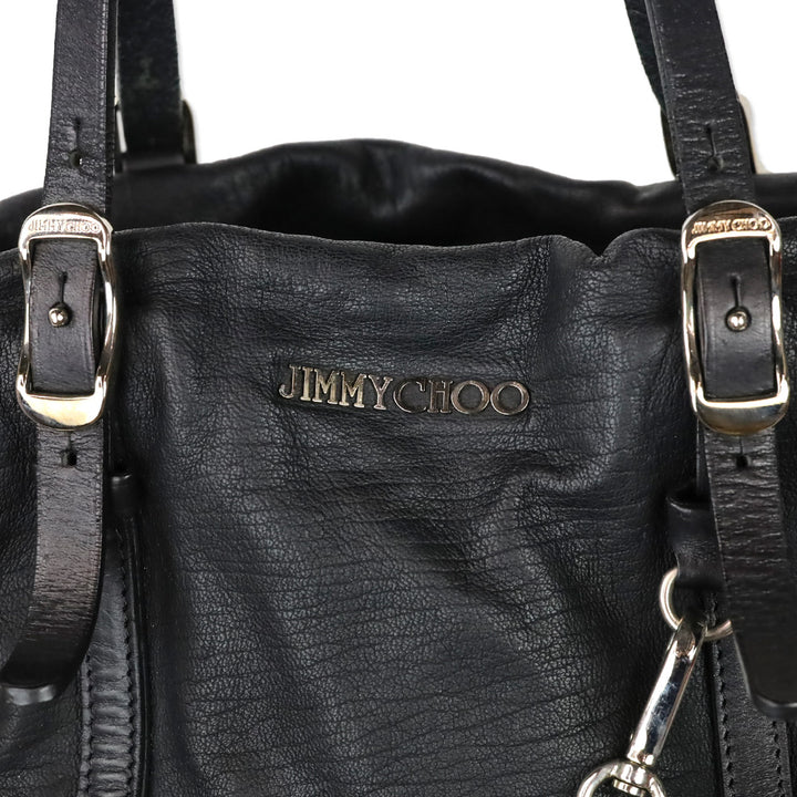 Jimmy Choo Black Leather Blare Tote Bag