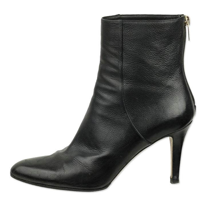 Jimmy Choo Black Leather Brock Ankle Boots