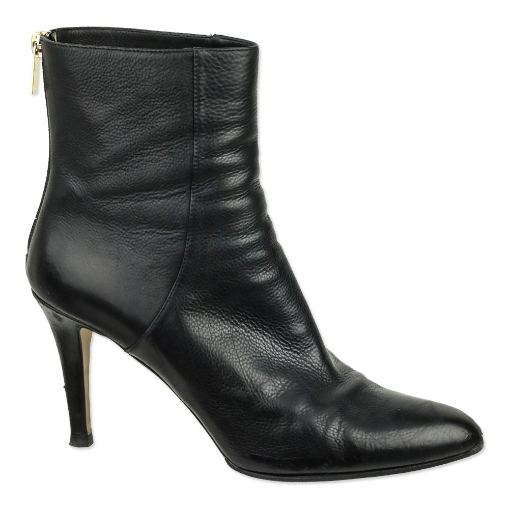 Jimmy Choo Black Leather Brock Ankle Boots