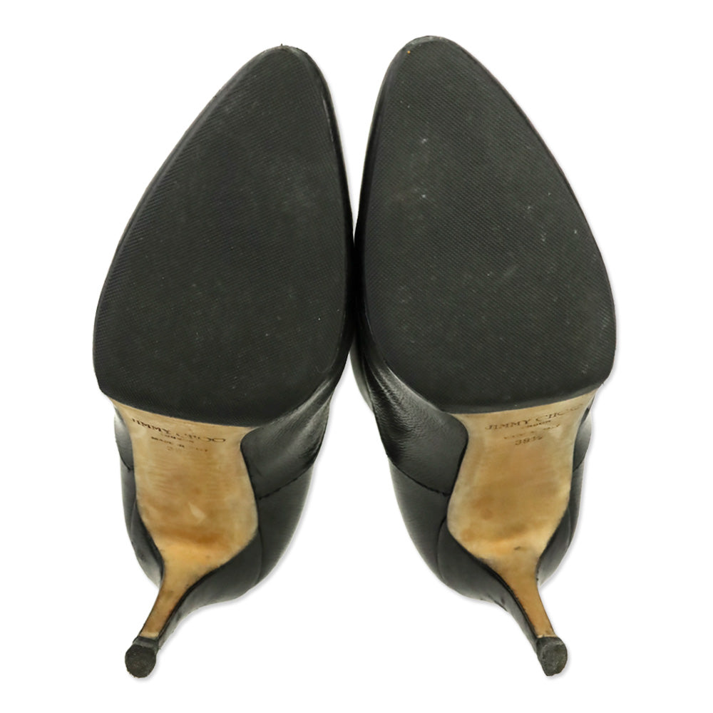 Jimmy Choo Black Leather Brock Ankle Boots