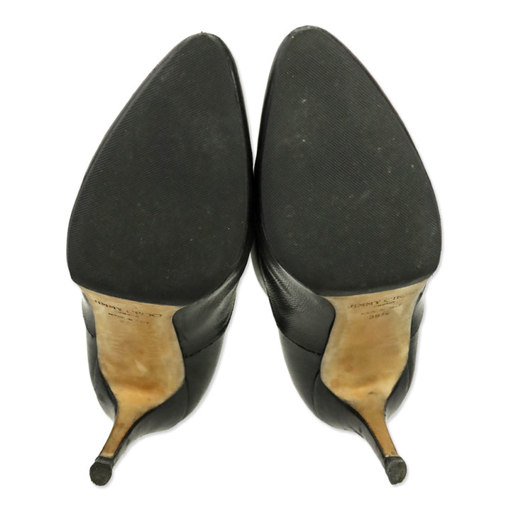 Jimmy Choo Black Leather Brock Ankle Boots