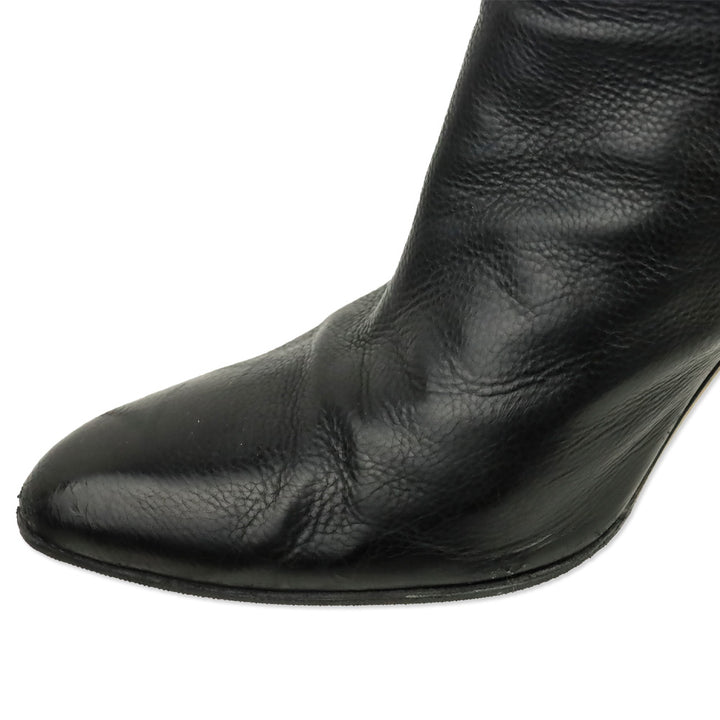 Jimmy Choo Black Leather Brock Ankle Boots