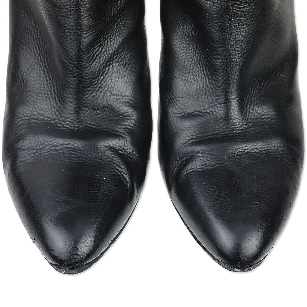 Jimmy Choo Black Leather Brock Ankle Boots