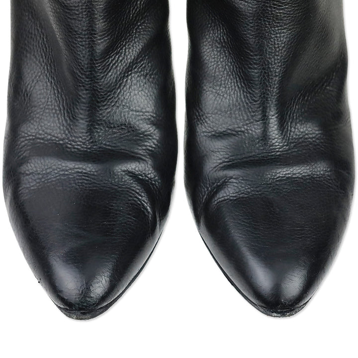 Jimmy Choo Black Leather Brock Ankle Boots