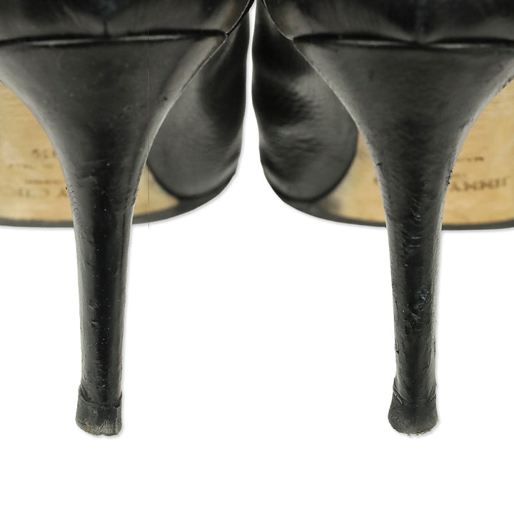Jimmy Choo Black Leather Brock Ankle Boots