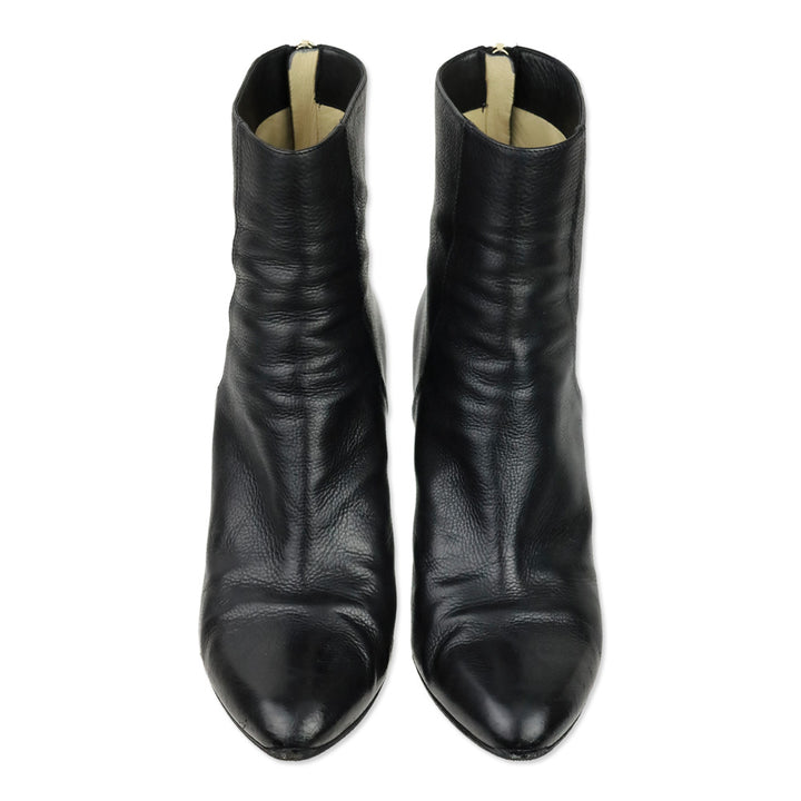 Jimmy Choo Black Leather Brock Ankle Boots