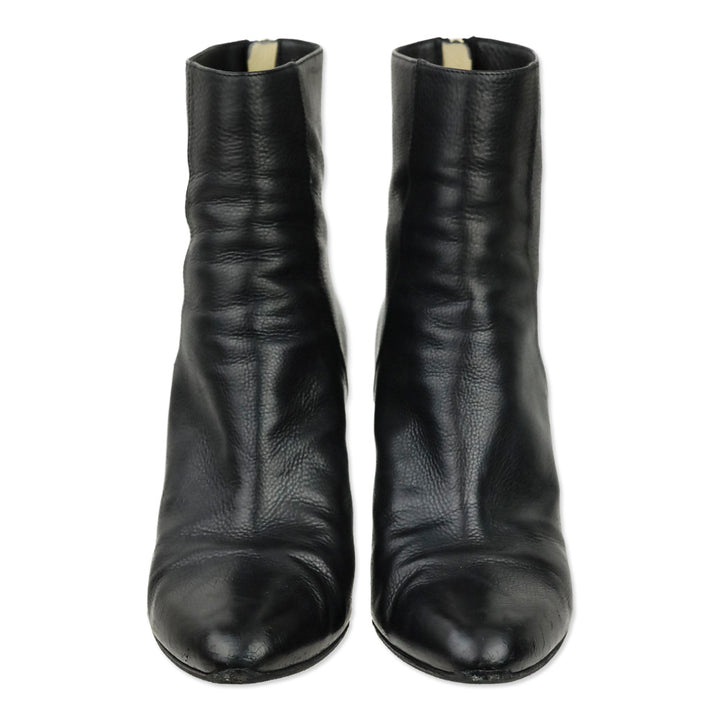 Jimmy Choo Black Leather Brock Ankle Boots